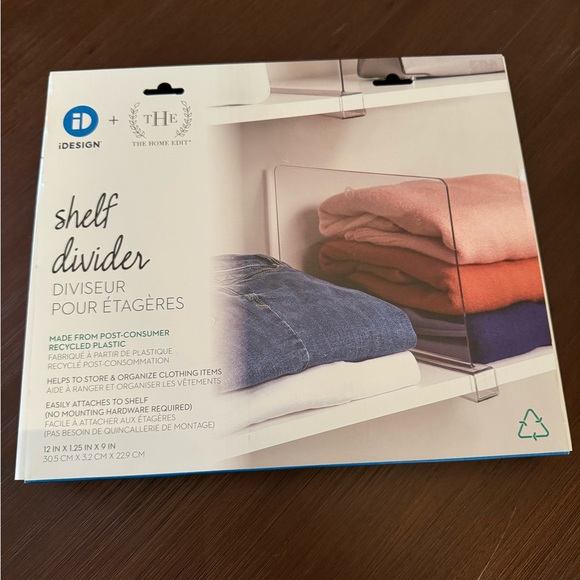 The Home Edit Other - The Home Edit acrylic shelf divider